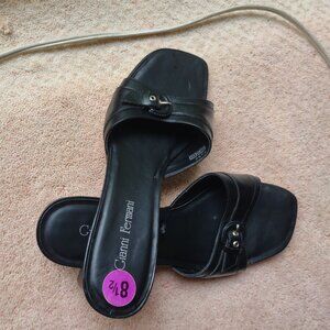 Gianni Fermani Shoes Sandals  Size 8 1/2 Black buckle